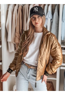 Kurtka damska bomberka pikowana GLAMCIX beżowa Dstreet TY4784