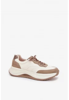 Dámské semišové tenisky na platformě Big Star HI-POLY SYSTEM – béžové