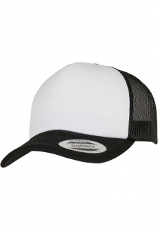 Kšiltovka YP Classics® Curved Foam Trucker Cap – bílá Přední strana černá/bílá/černá