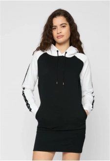 Mikinové šaty Dangerous DNGRS - černo/bílé