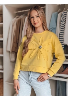 Bluza damska oversize z kwiatem PETITKA żółta Dstreet BY1390