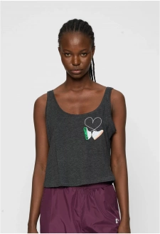 Ladies Kicks Love EMB Tank dřevěné uhlí