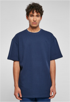 Oversized Waffle Tee tmavě modré