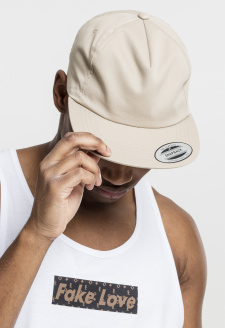 Nestrukturovaný 5panelový Snapback khaki