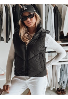 Kamizelka damska pikowana LIKEHUGS czarna Dstreet TY4978