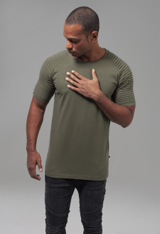 Pleat Raglan Tee olivový