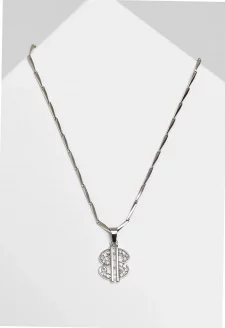 Malý dolarový náhrdelník - stříbrné barvy