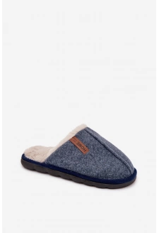 Pánské chlupaté papuče – tmavě modré Darielle
