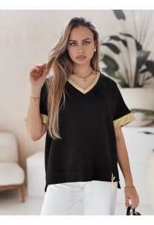 Bluzka damska oversize SHINE LOVE czarna Dstreet RY2912