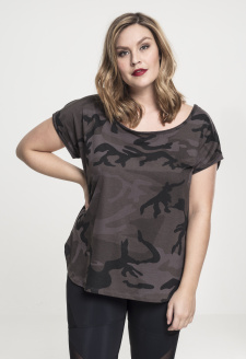 Dámské tričko Camo Back Shaped Tee tmavé camo