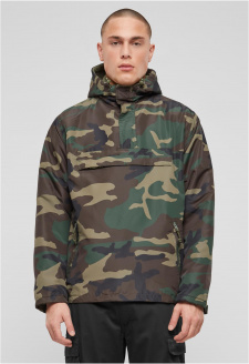 Fleece Pull Over Windbreaker olivové camo