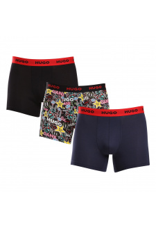 3PACK pánské boxerky HUGO vícebarevné