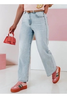 Spodnie damskie jeansowe wide leg FLOWLESS jeansowe Dstreet UY2682