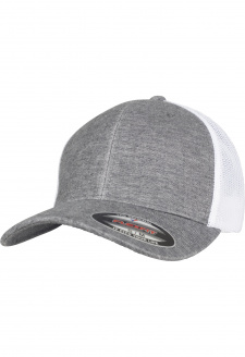 Retro Trucker Melange Cap šedá/bílá síťovina