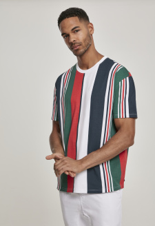 Heavy Oversized Big AOP Stripe Tee wht/nvy