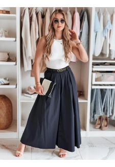 Spódnico-spodnie z paskiem FLOWES granatowe Dstreet UY2588