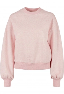 Dámská oversized barva Melange Crewneck růžová melange