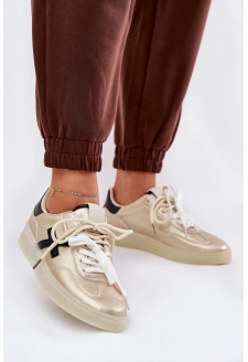 Dámské nízké sportovní boty – zlaté Zelevelis