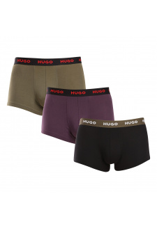 3PACK pánské boxerky HUGO vícebarevné