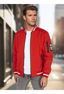 Kurtka męska przejściowa bomberka czerwona Dstreet TX5014
