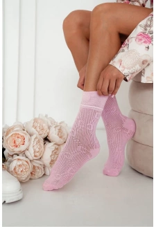 Dámské azurové ponožky CC – růžové