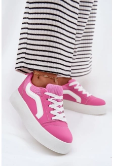 Dámské tenisky na platformě – fuchsiové Tellnira