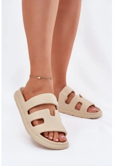 Dámské pěnové pantofle – béžové