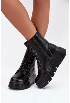 Dámské workery na platformě Vinceza – černé