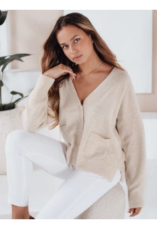 Damski kardigan SORELIE ecru Dstreet MY2510