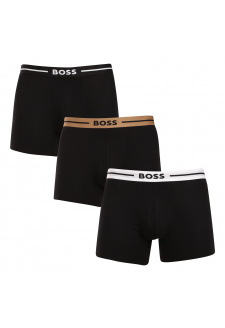 3PACK pánské boxerky BOSS černé