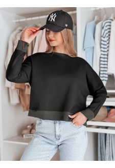 Bluzka damska masełko oversize z wisiorkiem NUBISS czarna Dstreet RY2802