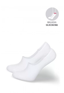 Dámské mikro-kotníkové bavlněné ponožky – bílé