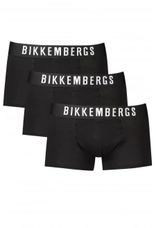 3PACK Pánské boxerky Bikkembergs černé