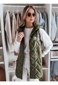 Kamizelka damska przejściowa pikowana GRANDI zielona Dstreet TY4827