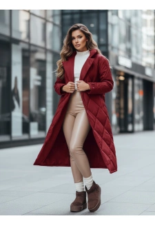 Kurtka zimowa damska WARMISSA pikowana bordowa Dstreet TY4918z