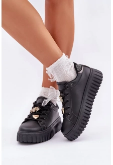 Dámské tenisky s připínkami – černé Grelesi