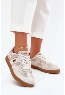 Dámské sneakers Daniel Lopez Just Dare se zvířecím vzorem – béžové