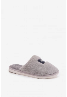 Dámské domácí pantofle s kožešinou Maelis – šedé