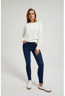 Dámské bavlněné úzké džíny MOODO - modrá