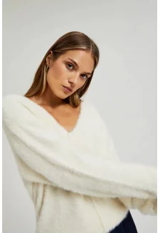 Dámský svetr MOODO - bílý