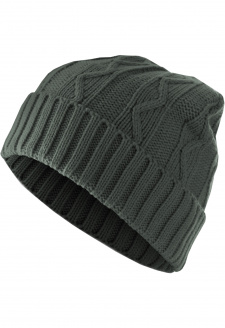 Čepice Beanie Cable Flap - zelená