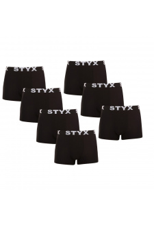 7PACK pánské boxerky Styx sportovní guma černé