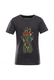 Dětské tričko z organické bavlny ALPINE PRO ECOMO 3 obsidian varianta pa