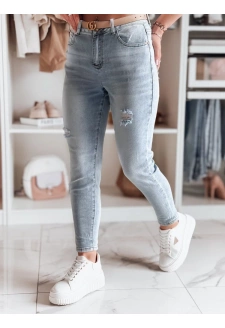 Spodnie damskie jeansowe mom fit MOMWAY niebieskie Dstreet UY2489