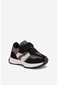 Dětské sportovní boty na suchý zip Miranda – černé