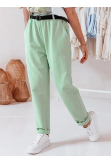 Spodnie damskie chinosy z paskiem TAILANDI miętowe Dstreet UY2552