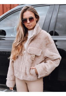 Futerko damskie krótkie beżowe Dstreet TY5248