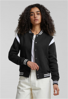 Dámská inset College Sweat Jacket blk/wht