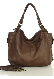 MARCO MAZZINI Hnědá kožená kabelka