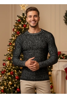 Sweter męski czarny WX2311z